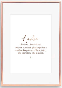 Personalised Auntie Print - v2
