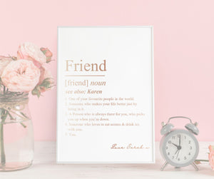 Personalised Friend Print