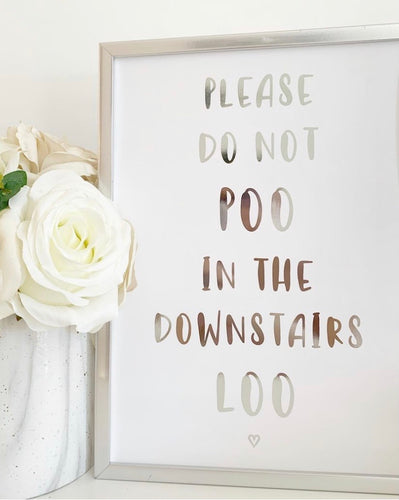 Please do not poo in the downstairs loo