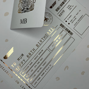 Personalised ticket & passport voucher