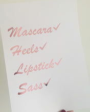 Load image into Gallery viewer, Mascara Heels Lipstick Sass