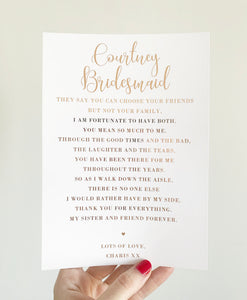 Sister Bridesmaid - Wedding Print