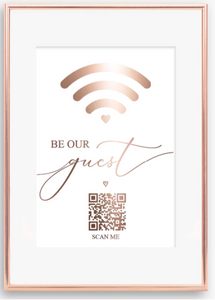 Be our guest wifi print with QR code