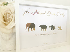 Family Print - Elephants