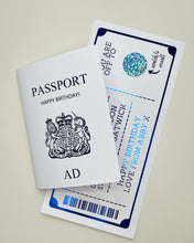 Load image into Gallery viewer, Personalised scratch off reveal ticket &amp; passport voucher
