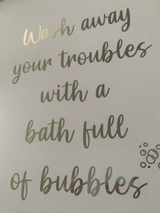 Wash away your troubles with a bath full of bubbles