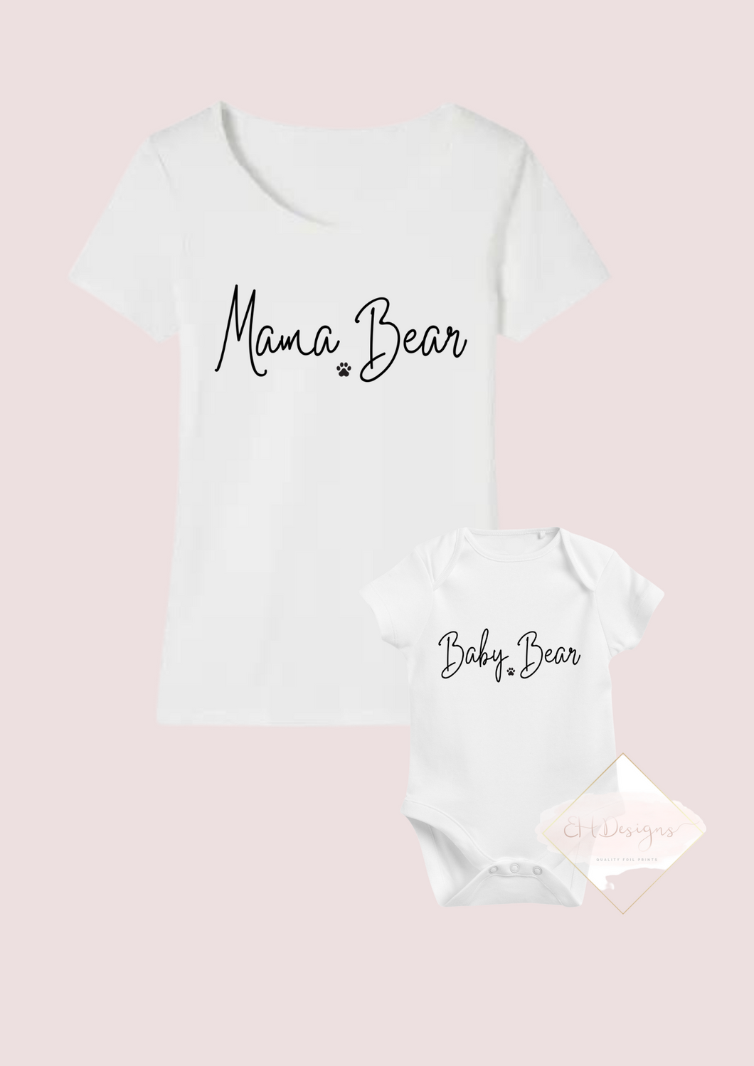 Mama Bear & Baby Bear Tshirt & Babygrow Combo
