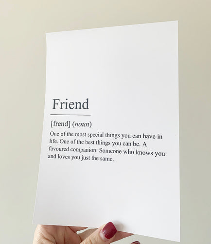 Friend definition print