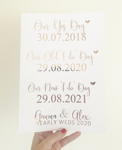 Nearly Weds Foil Print