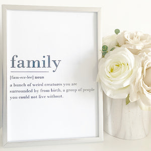 Family Definition Print - V1