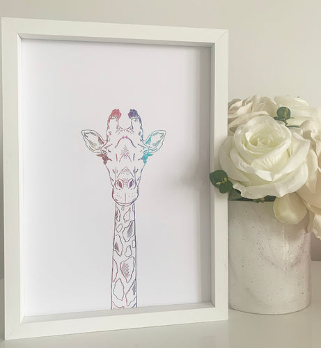 Giraffe Head Print