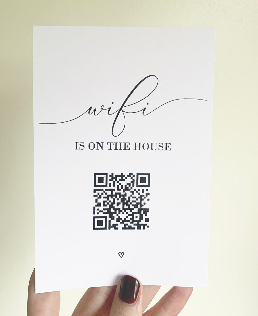 WiFi is on the house with QR code