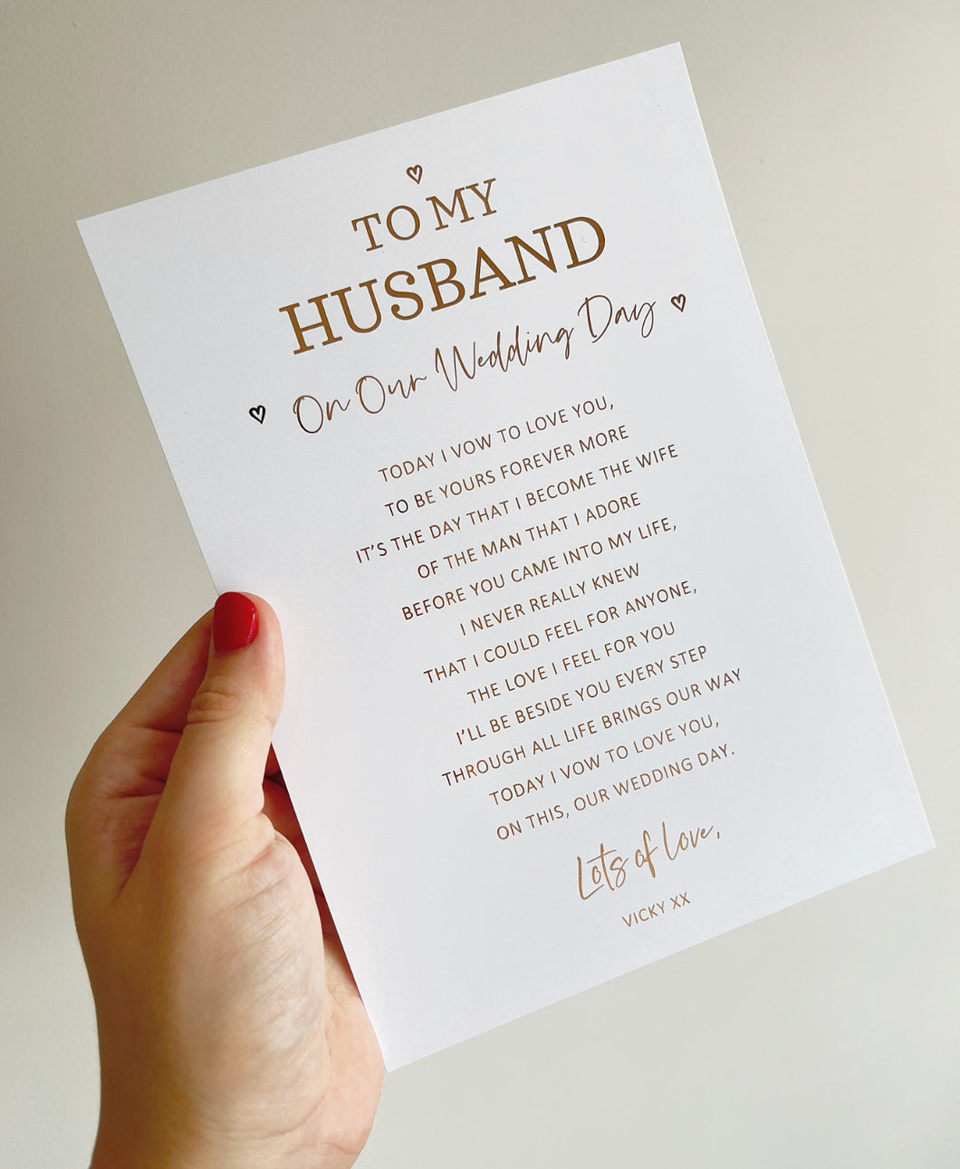 To My Husband on Our Wedding Day