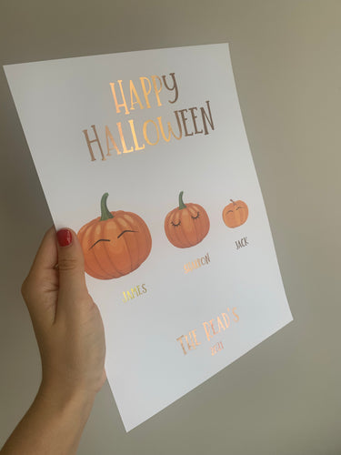 Happy Halloween Family Print