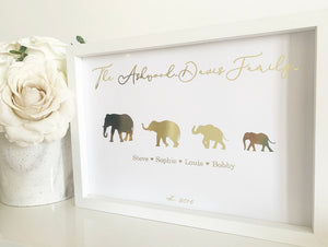 Family Print - Elephants