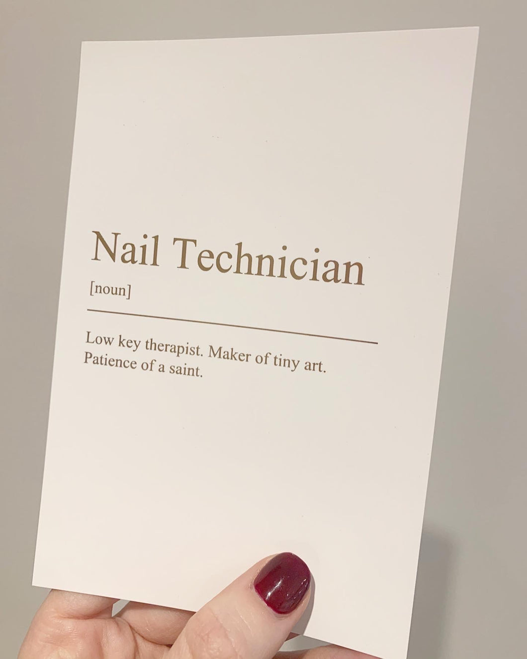 Nail Technician Definition Print