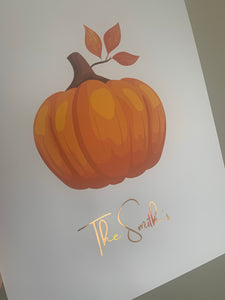Personalised Pumpkin Halloween Print