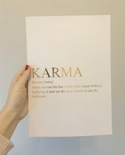 Load image into Gallery viewer, Karma bathroom print