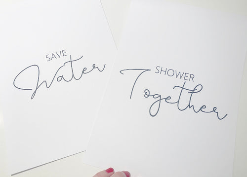 Save water,  shower together duo