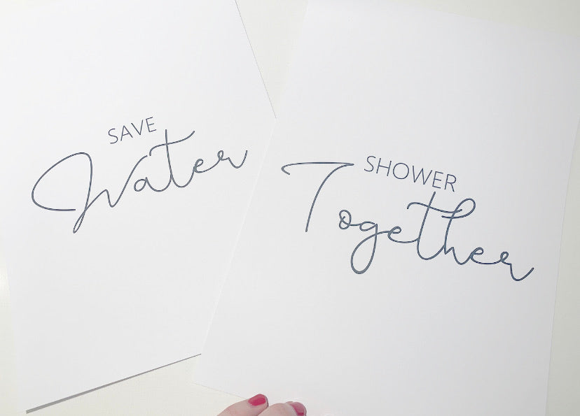 Save water,  shower together duo