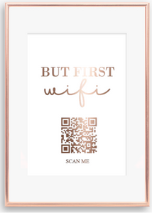 But first WiFi with QR code