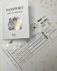 Personalised ticket & passport voucher