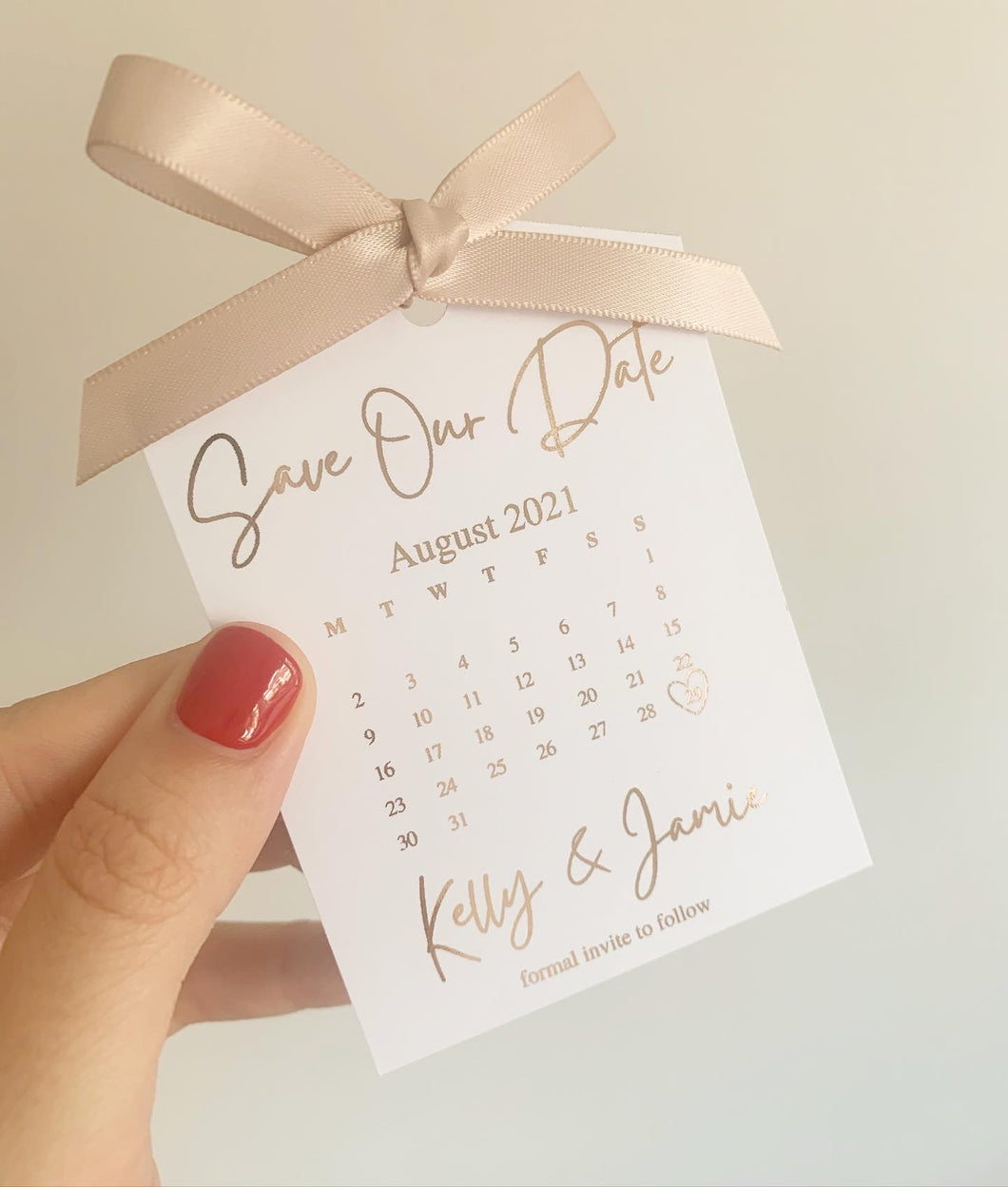 Save the date - calendar style