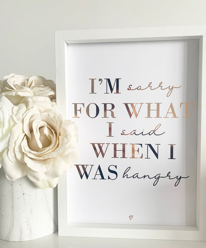 Hangry kitchen print