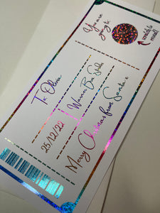 Scratch to reveal SWIRL personalised voucher / ticket