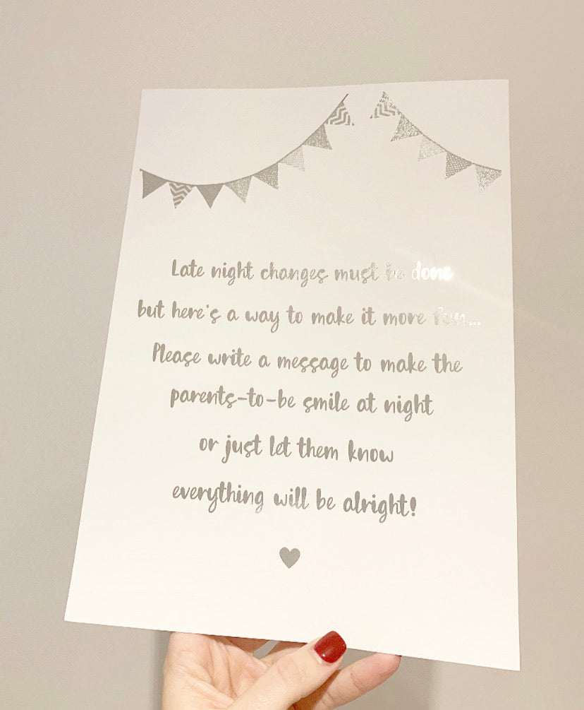 Baby Shower - Leave a message print