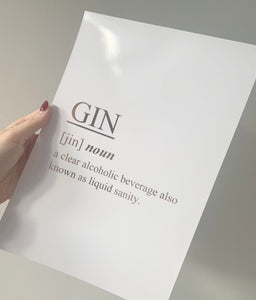 Gin Definition Print