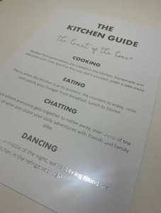 The Kitchen Guide Foil Print