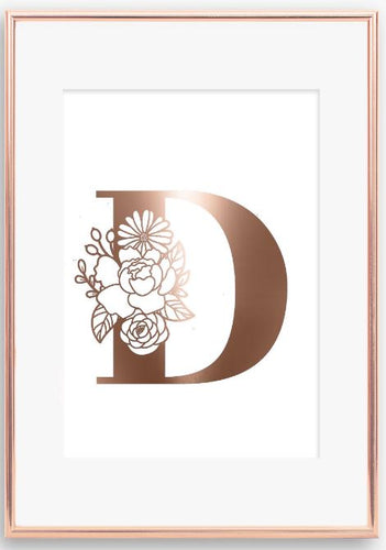 Floral Initial Print